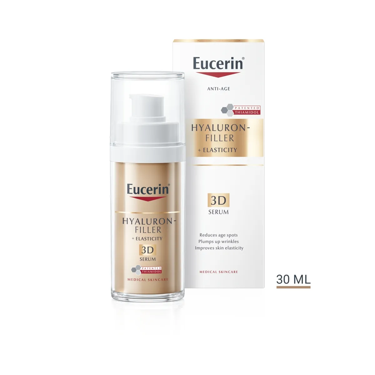 EUCERIN 3D serumas brandžiai odai HYALURON-FILLER + ELASTICITY, 30 ml - 