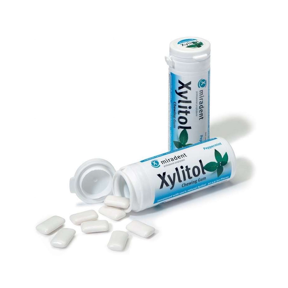 Miradent Xylitol kramtomoji guma HAGER&WERKEN, pipirmėtės skonio, 30 v - 