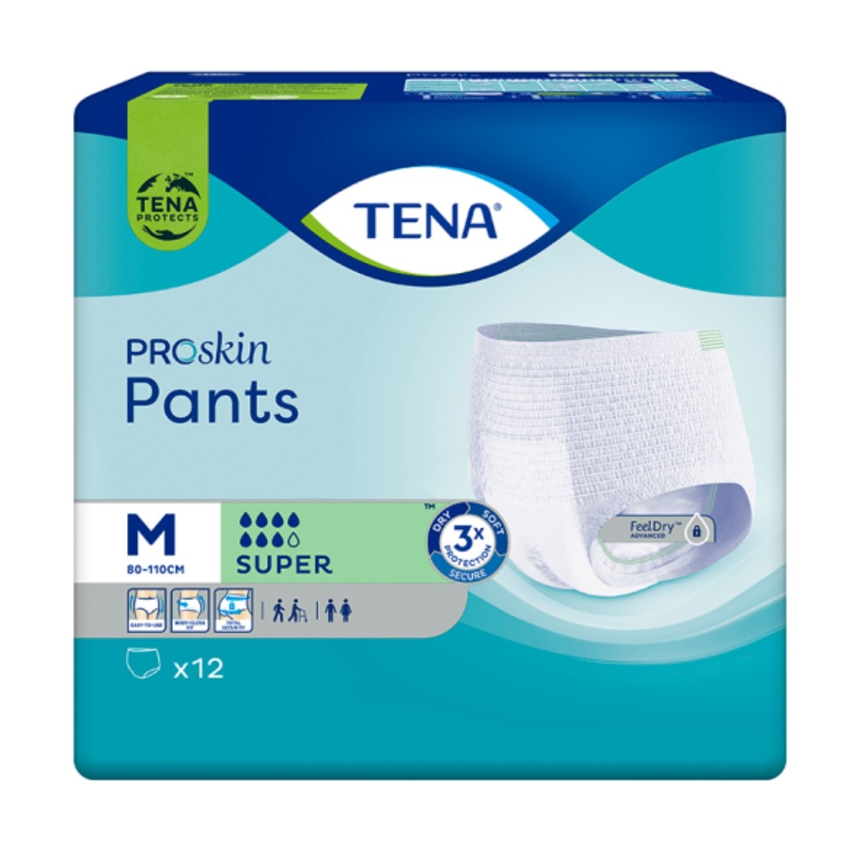 TENA sauskelnės kelnaitės PANTS SUPER, M dydis, N12 - 