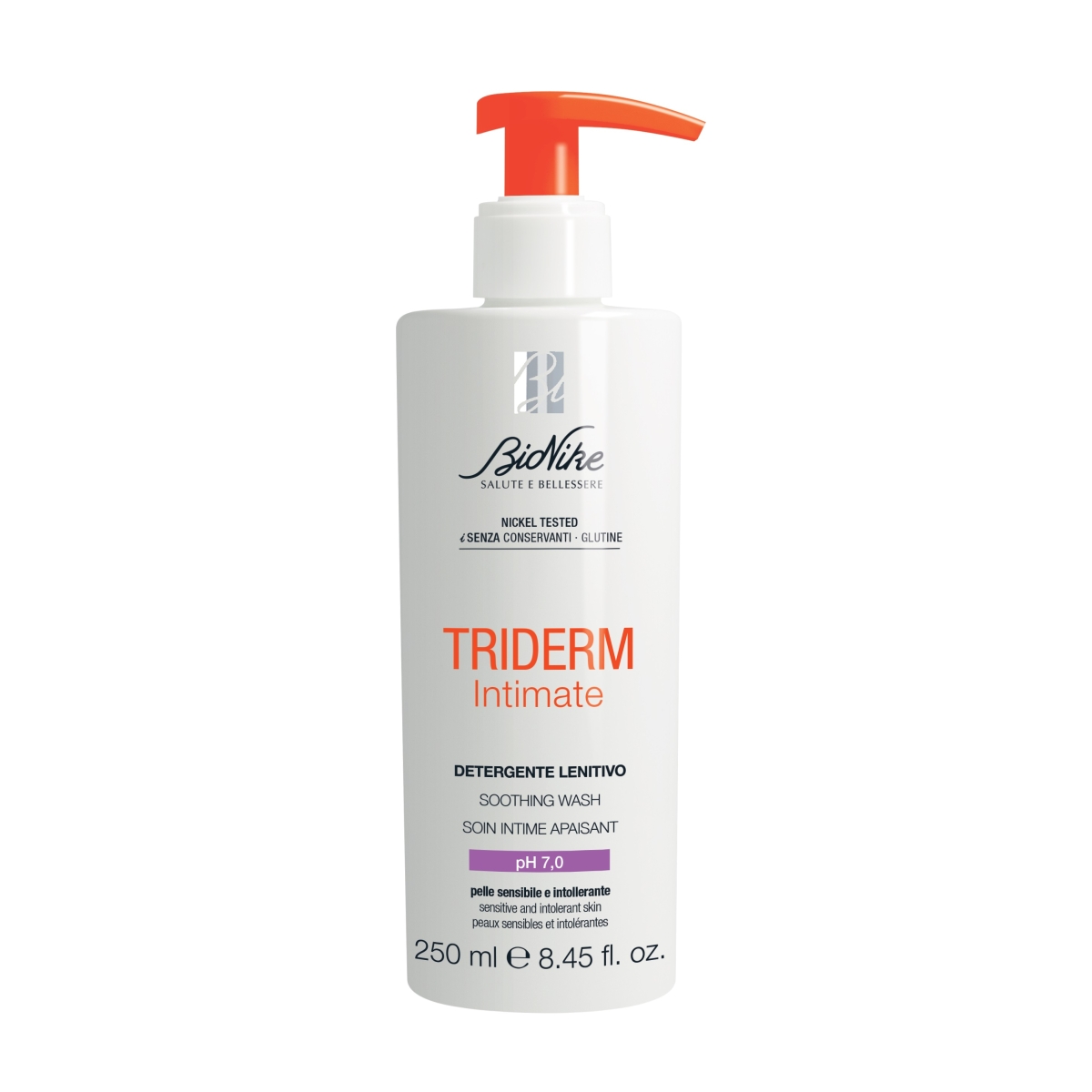 BioNike intymios higienos prausiklis TRIDERM INTIMATE  pH 7.0, 250 ml - 