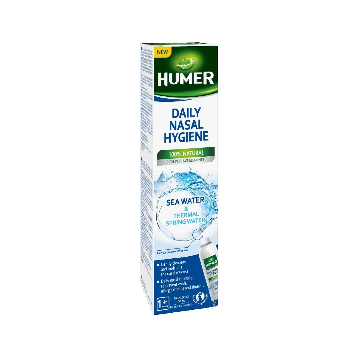 HUMER, kasdienei nosies higienai, terminis jūros vandens puršk., 50ml - 