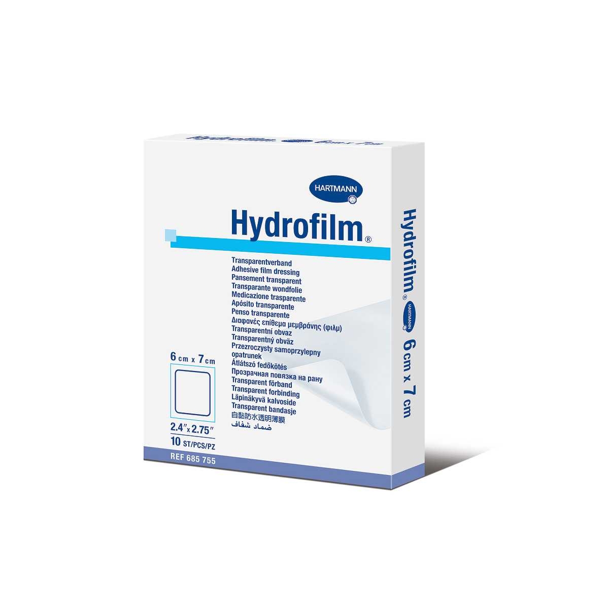 HARTMANN sterilus, skaidrus pleistras HYDROFILM, 6 x 7cm, N10 - 
