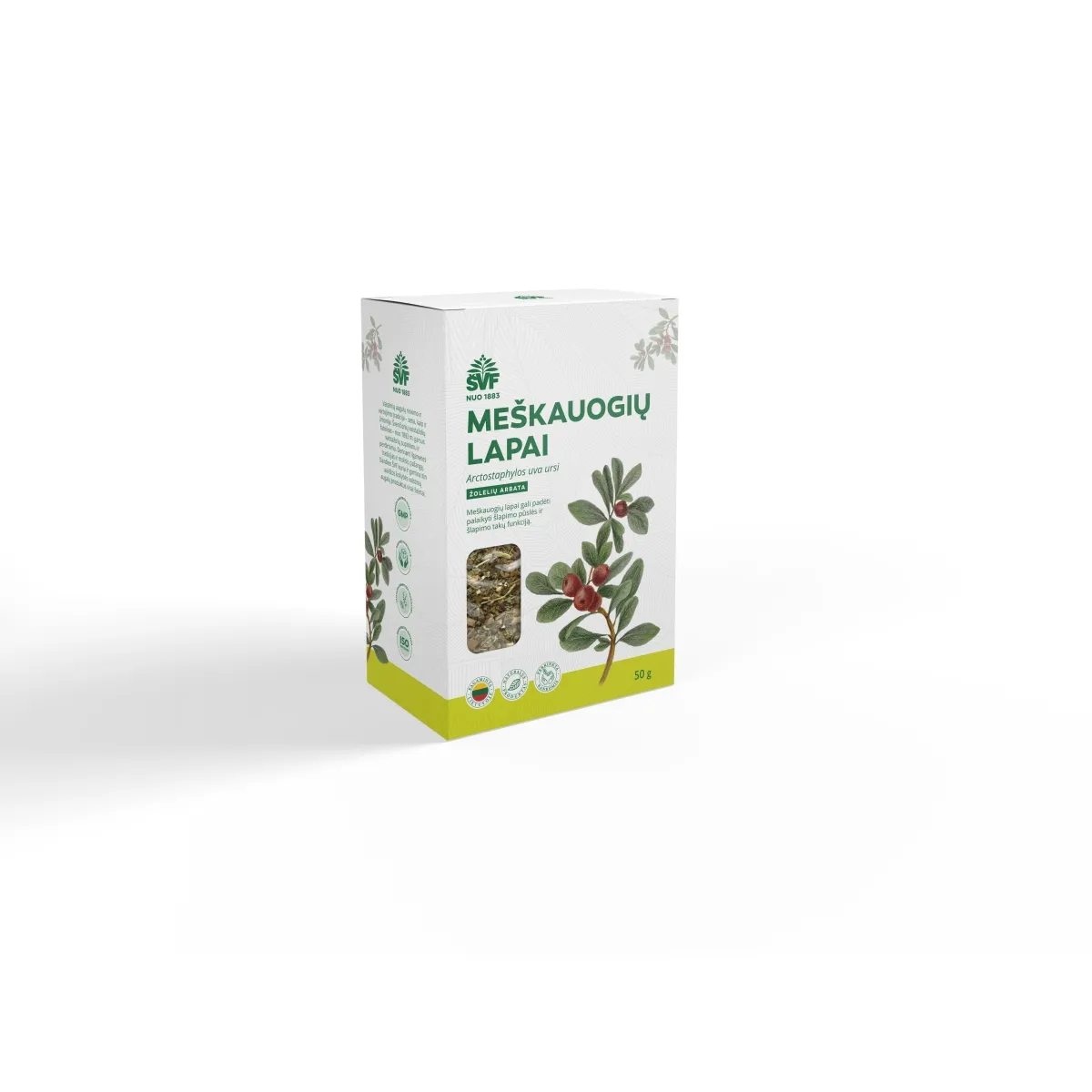 ŠVF žolelių arbata MEŠKAUOGIŲ LAPAI, 50g - 