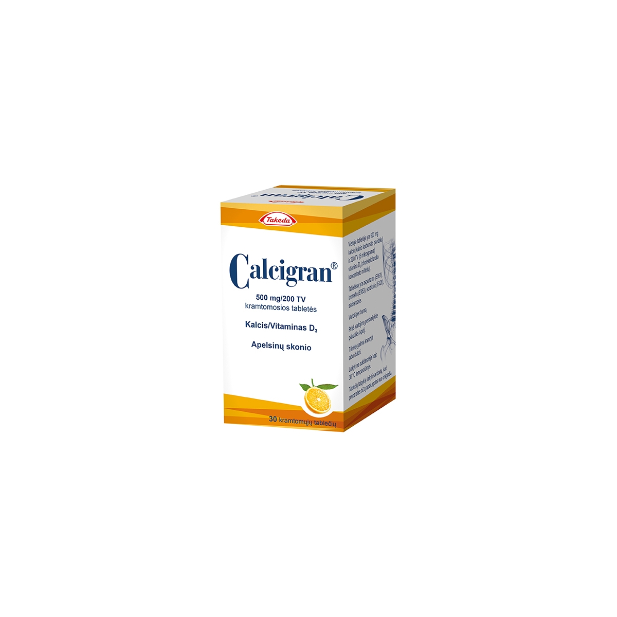 Calcigran 500mg/200TV orange tab. N30 - 