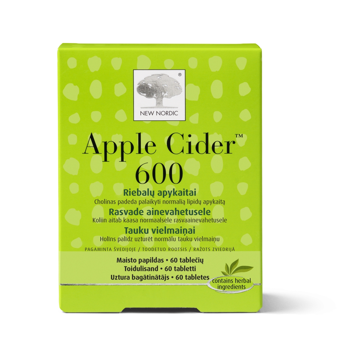 NEW NORDIC Apple Cider 600 tabletės, N60 - 