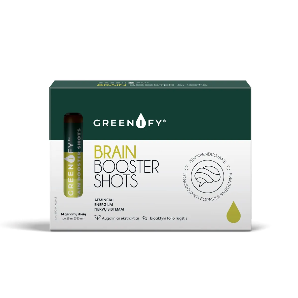GREENIFY Brain Booster Shots, N14 x 25ml - 