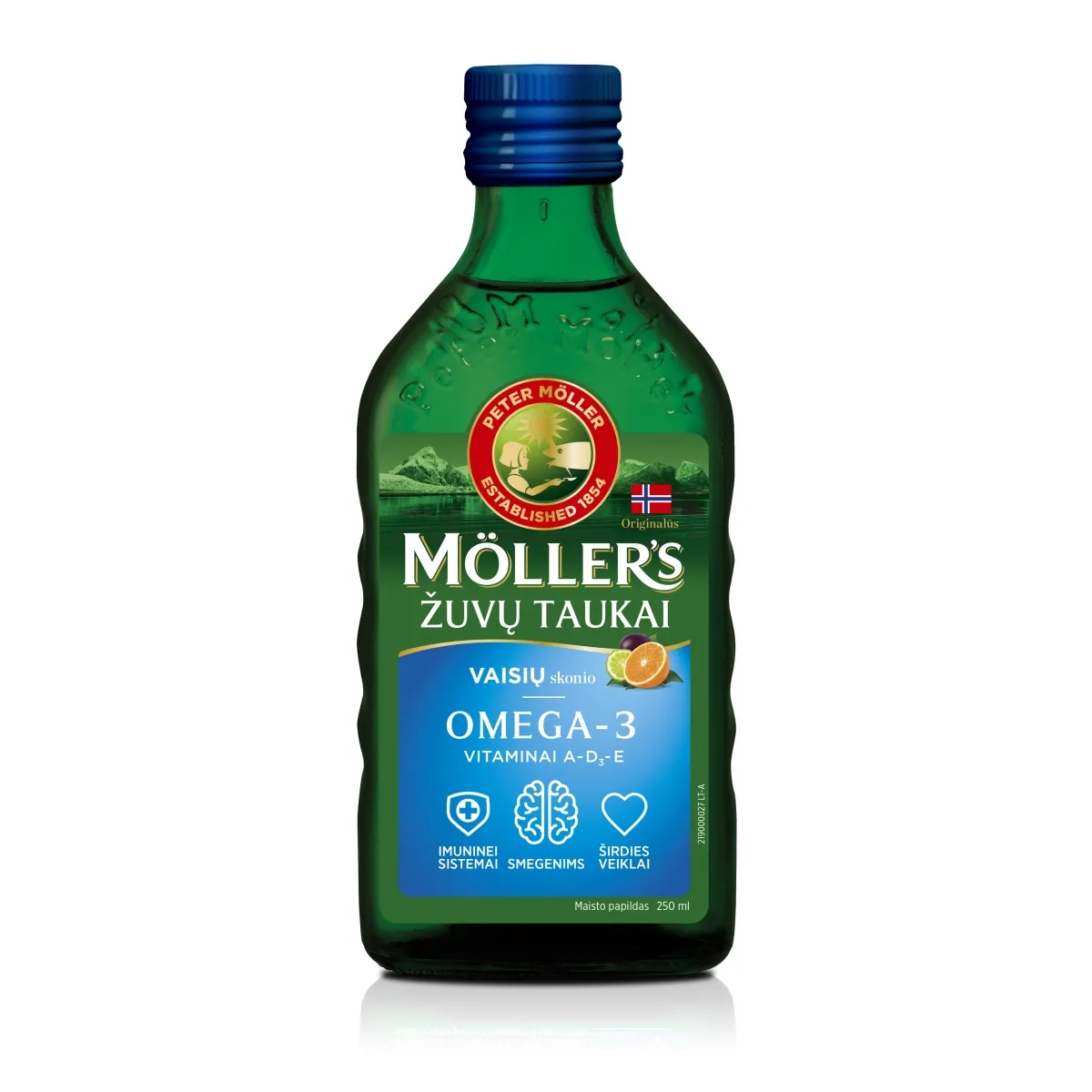 MÖLLER'S žuvų taukai, vaisių skonio, 250 ml - 
