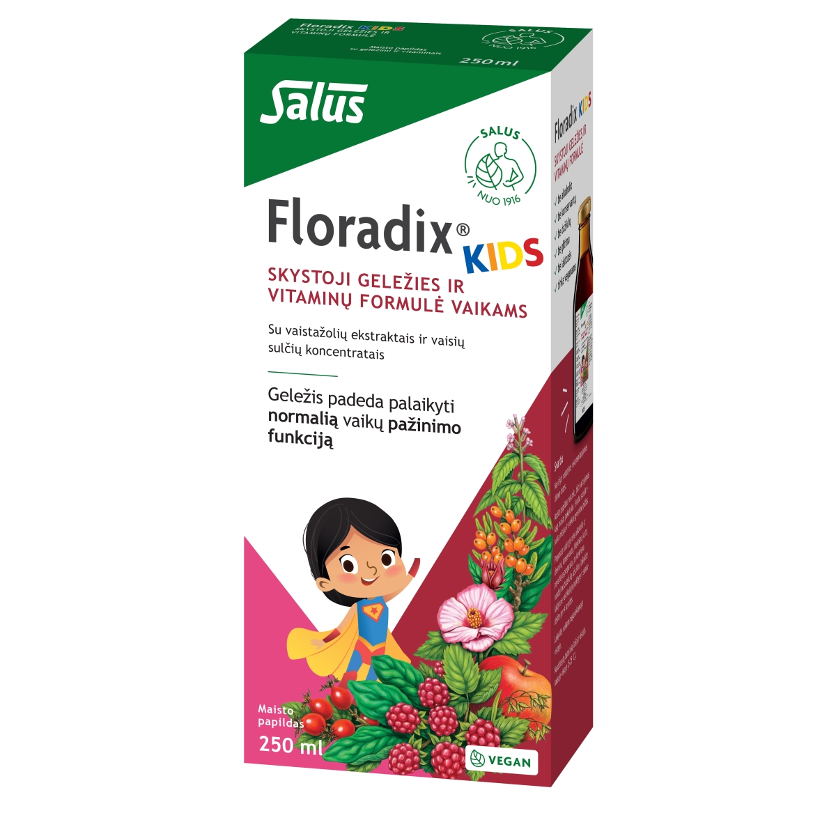 FLORADIX skystosios geležies formulė vaikams KIDS, 250ml - 