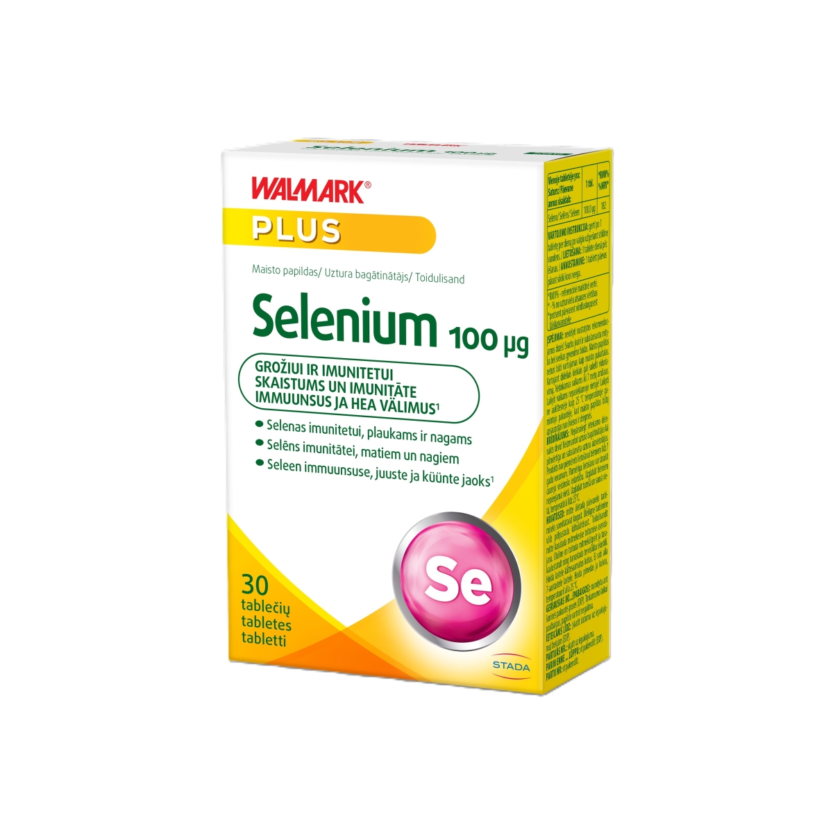 WALMARK SELENAS, 100 mcg, 30 tablečių - 