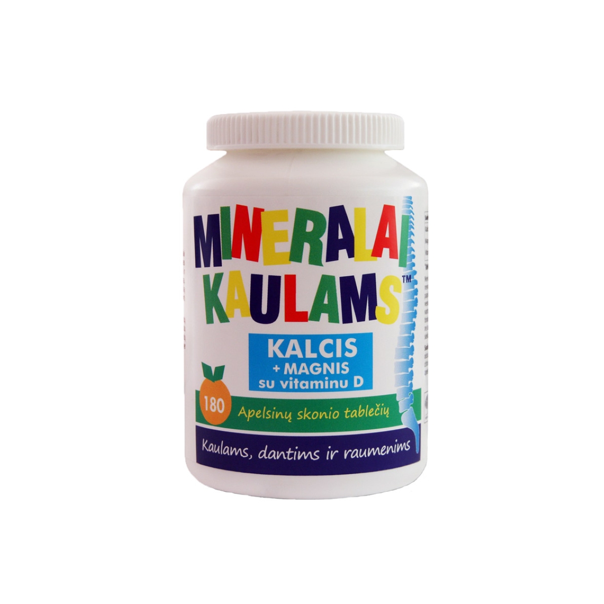 NEW NORDIC Mineralai kaulams, apelsinų skonio kramt. tab., N180 - 