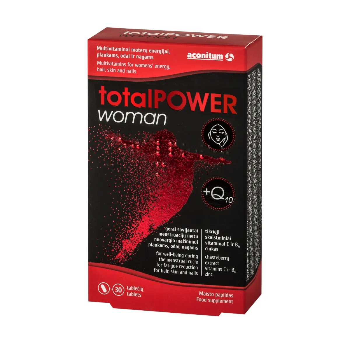 ACONITUM vitaminų kompleksas TOTALPOWER WOMAN, 30 kapsulių - 