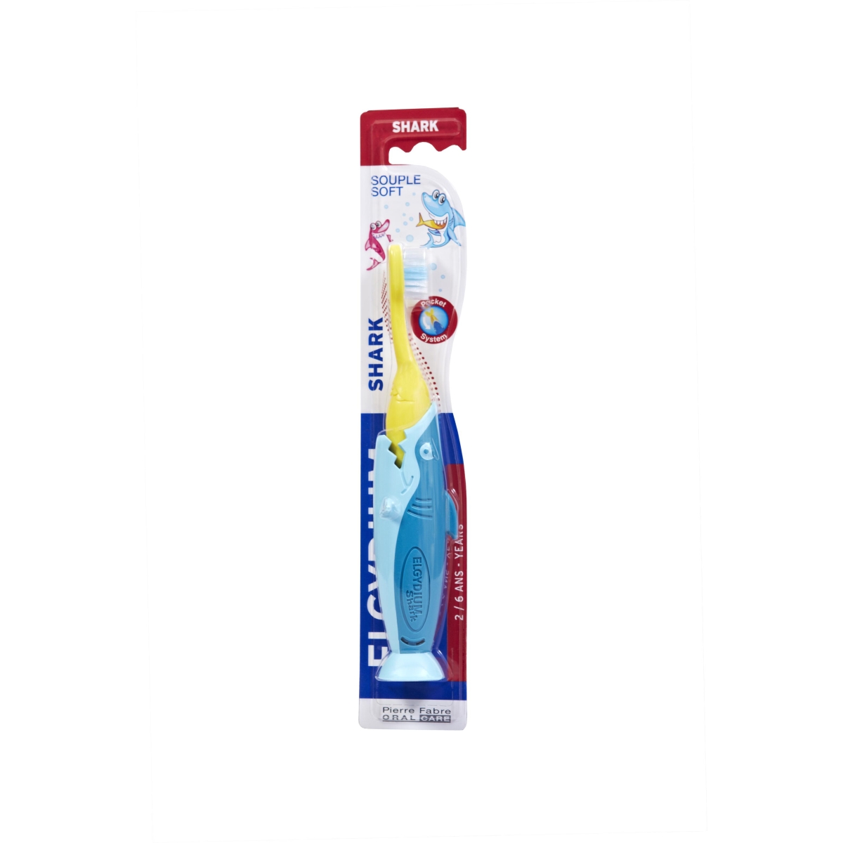 ELGYDIUM dantų šepetėlis vaikams KIDS Shark, 2–6 m., 1 vnt. - 