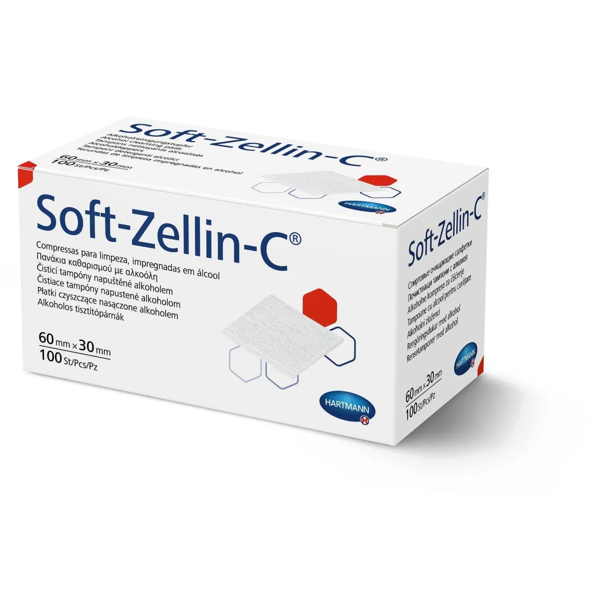 HARTMANN spirituotos servetėlės odai valyti  SOFT-ZELLIN-C, N100 - 