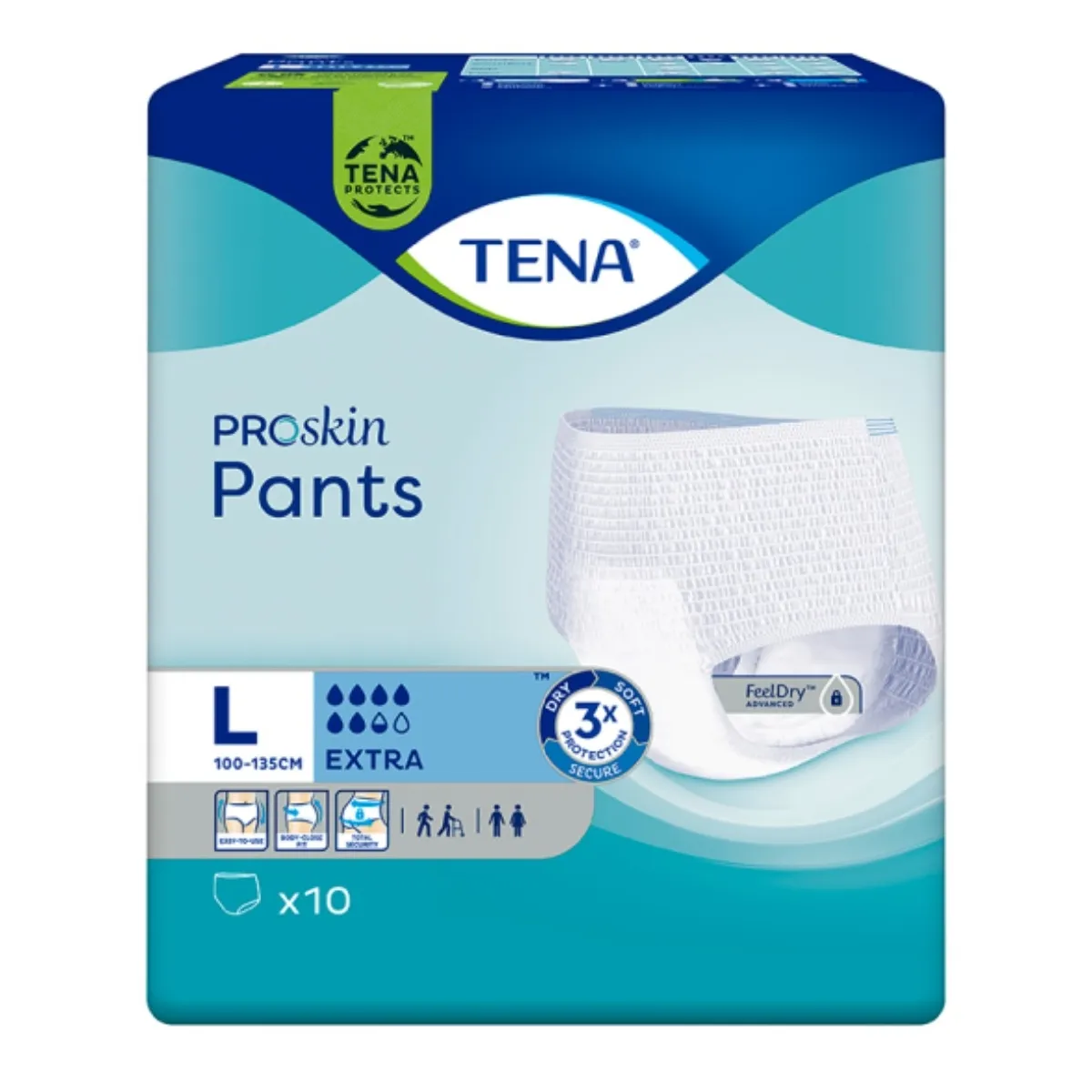 TENA sauskelnės kelnaitės PANTS EXTRA, L dydis, N10 - 