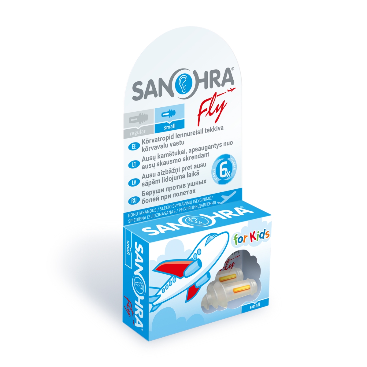 SANOHRA ausų kištukai skrydžiams vaikams FLY CHILDREN, N2 - 