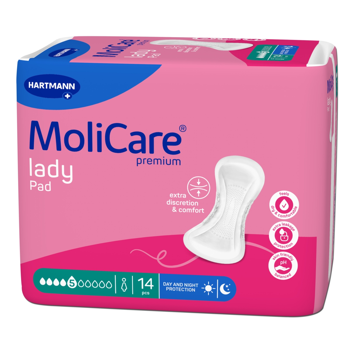 HARTMANN įklotai MOLICARE LADY PAD, 5 lašai, N14 - 