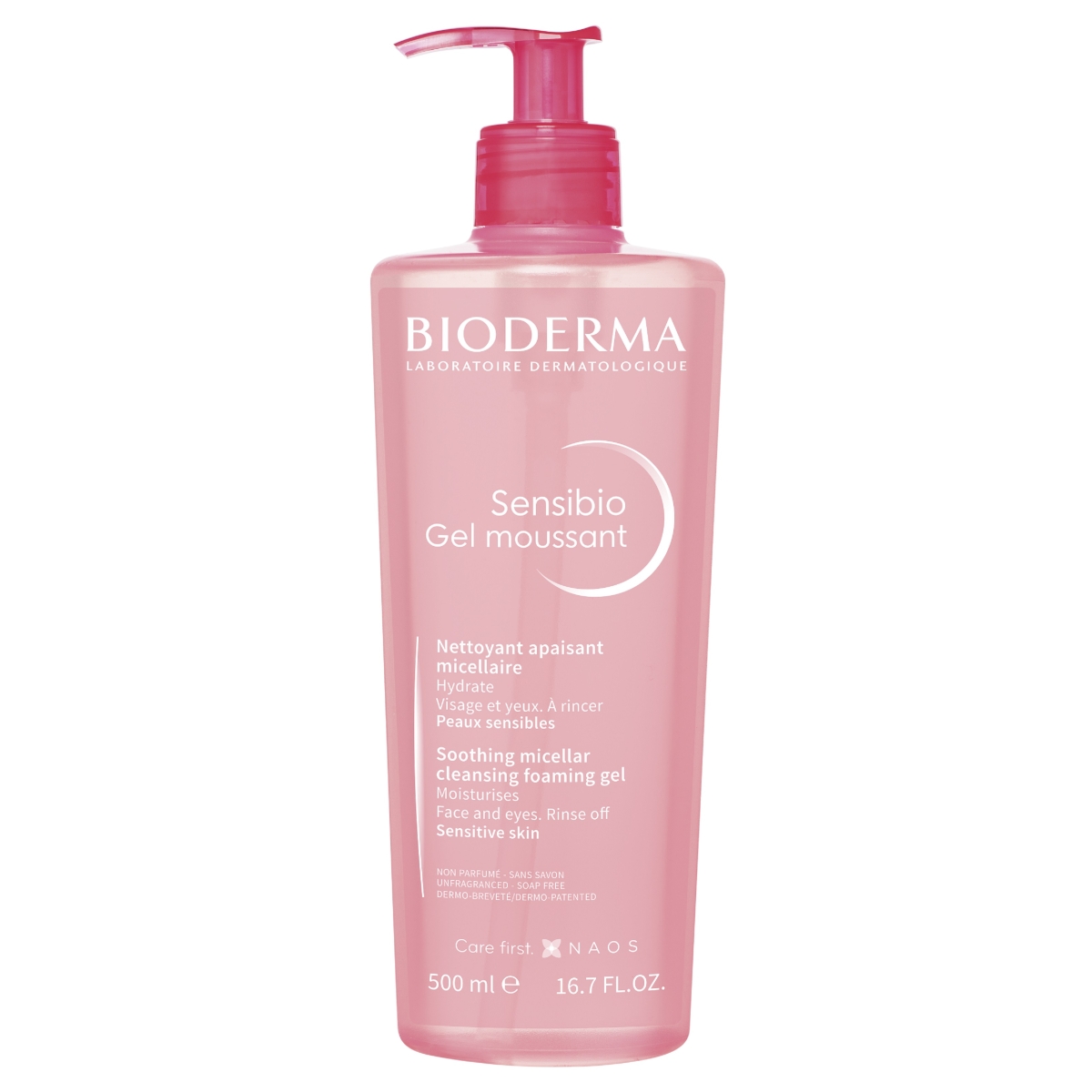 BIODERMA švelnus gelinis prausiklis SENSIBIO GEL MOUSSANT 500ml - 
