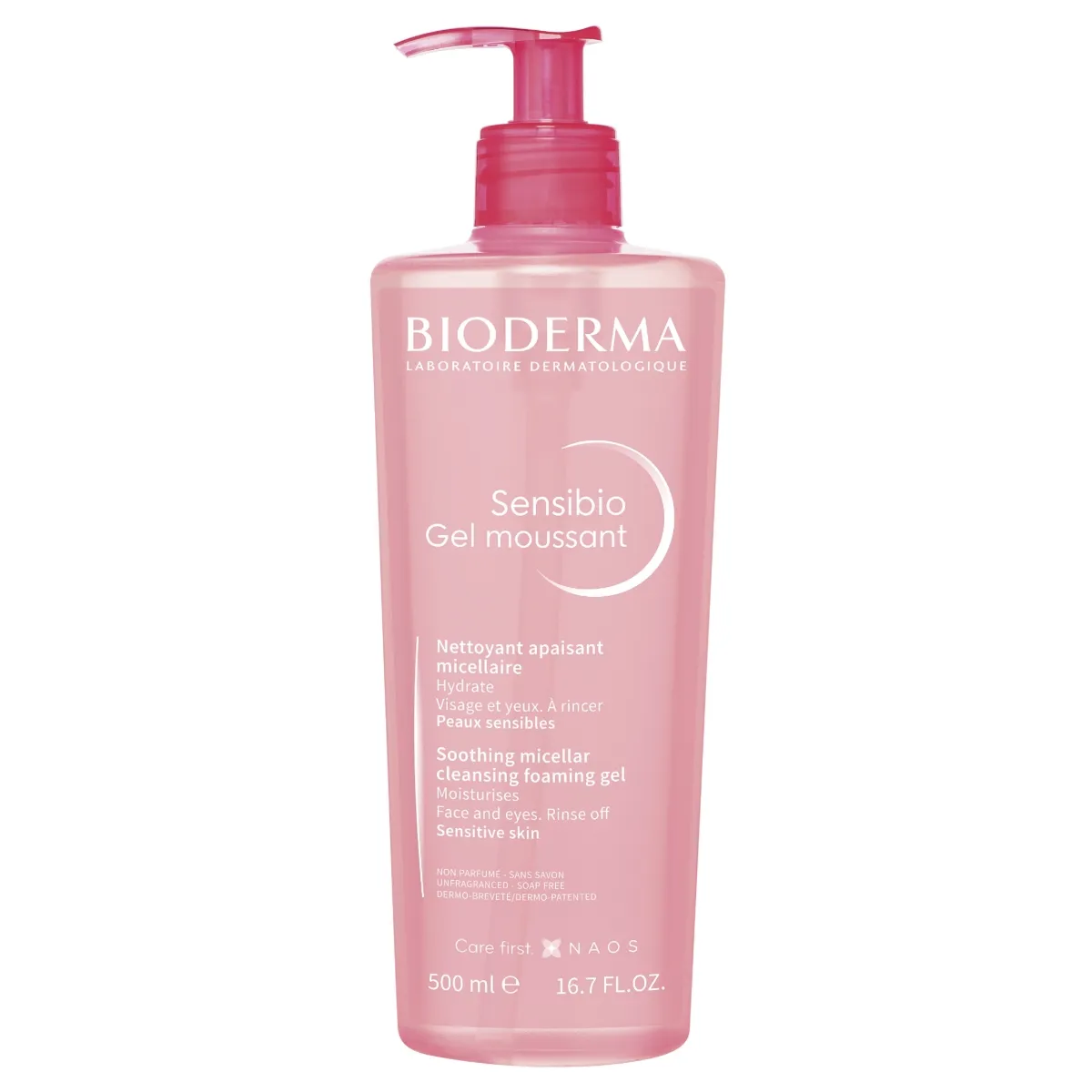BIODERMA švelnus gelinis prausiklis SENSIBIO GEL MOUSSANT 500ml - 