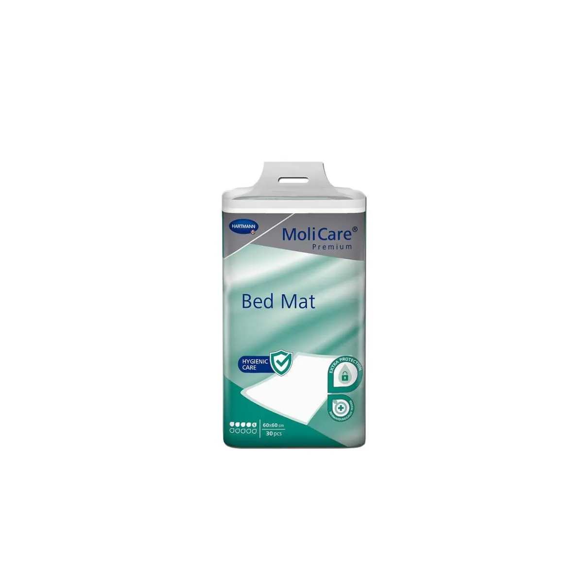 MOLICARE PREMIUM Bed Mat 5 lašai 60x60cm, 30 vnt. - 