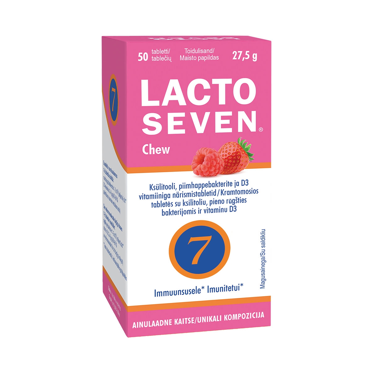 VITABALANS LACTOSEVEN CHEW, 50 kramotomųjų tablečių - 