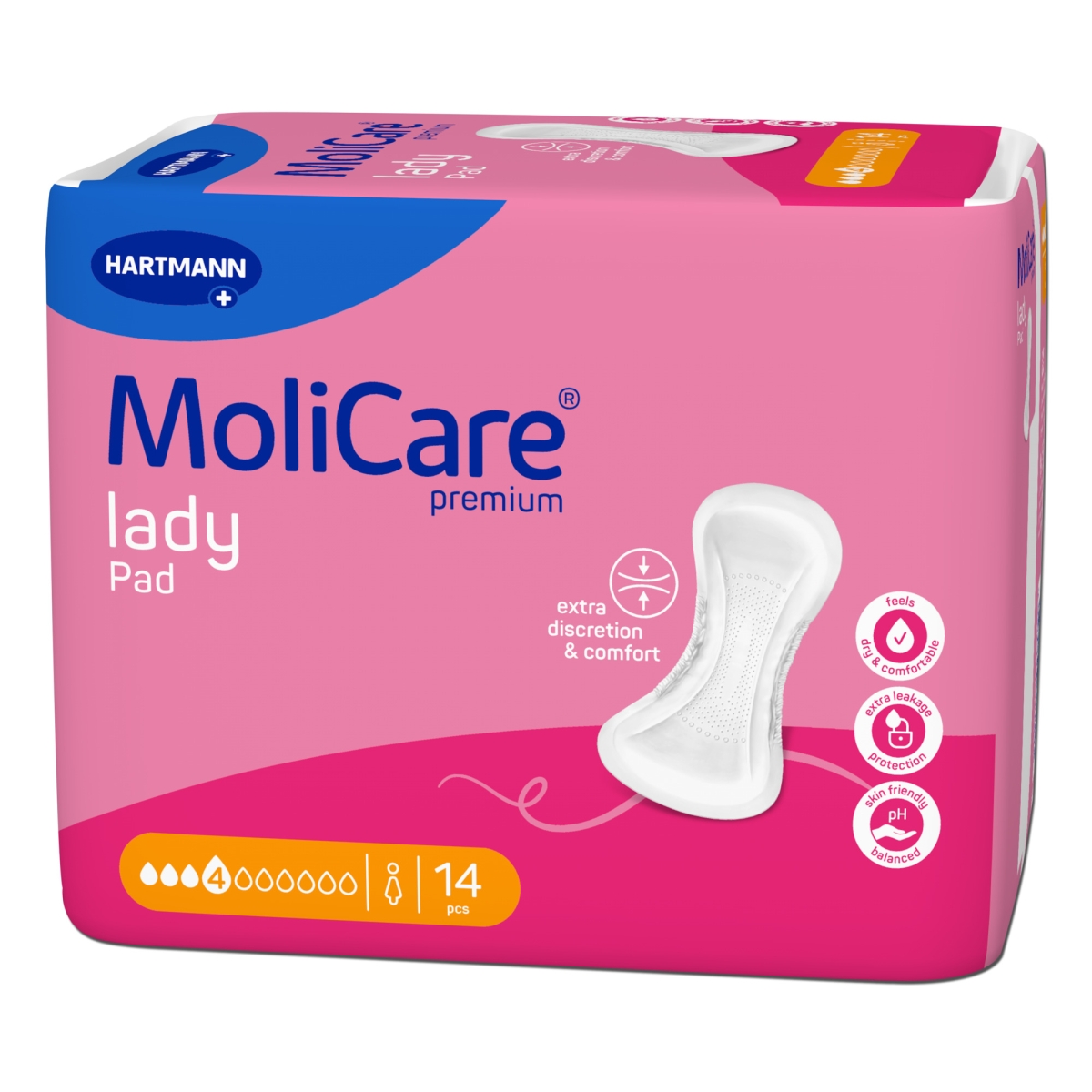 HARTMANN įklotai MOLICARE LADY PAD, 4 lašai, N14 - 
