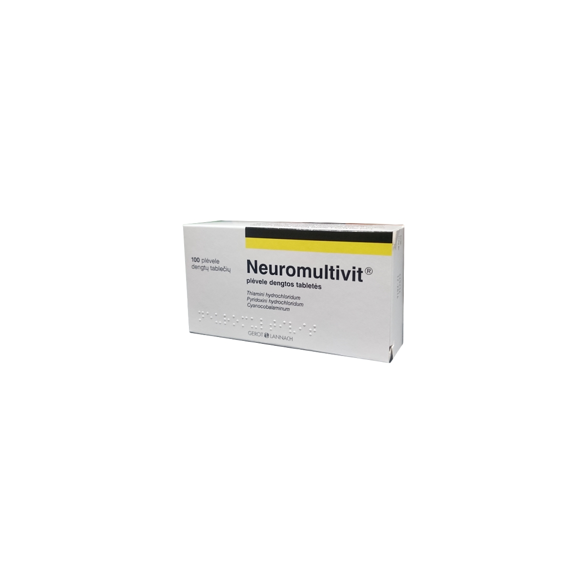 Neuromultivit 100mg/200mg/0.2mg plėvele dengtos tabletės N100 -  1