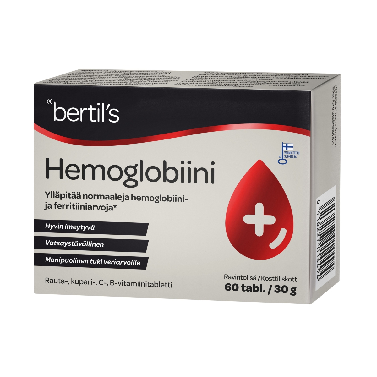 BERTIL's Hemoglobini kraujodarai, tabletės N60 - 