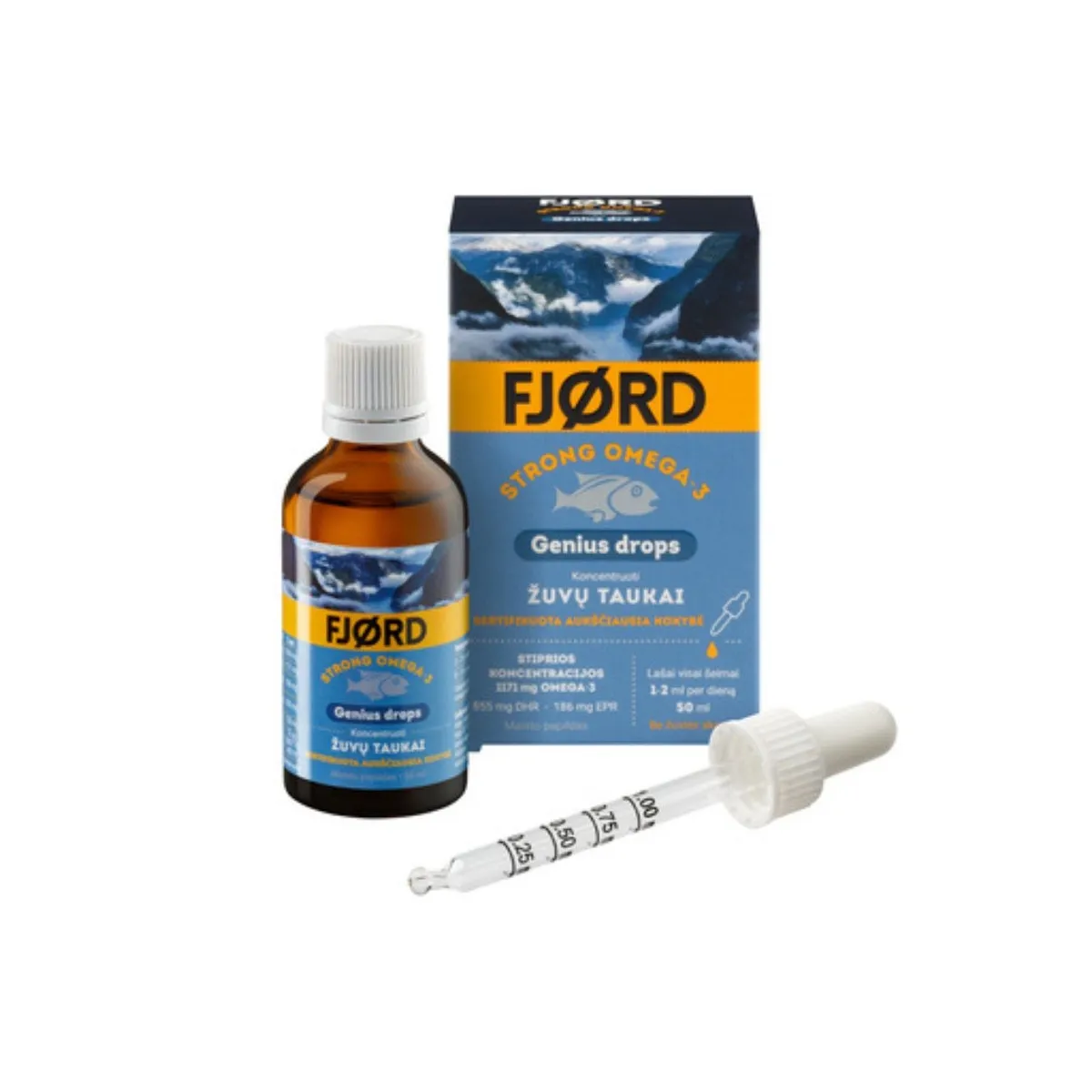 Fjord Strong Omega-3 Genius Drops, 50 ml - 