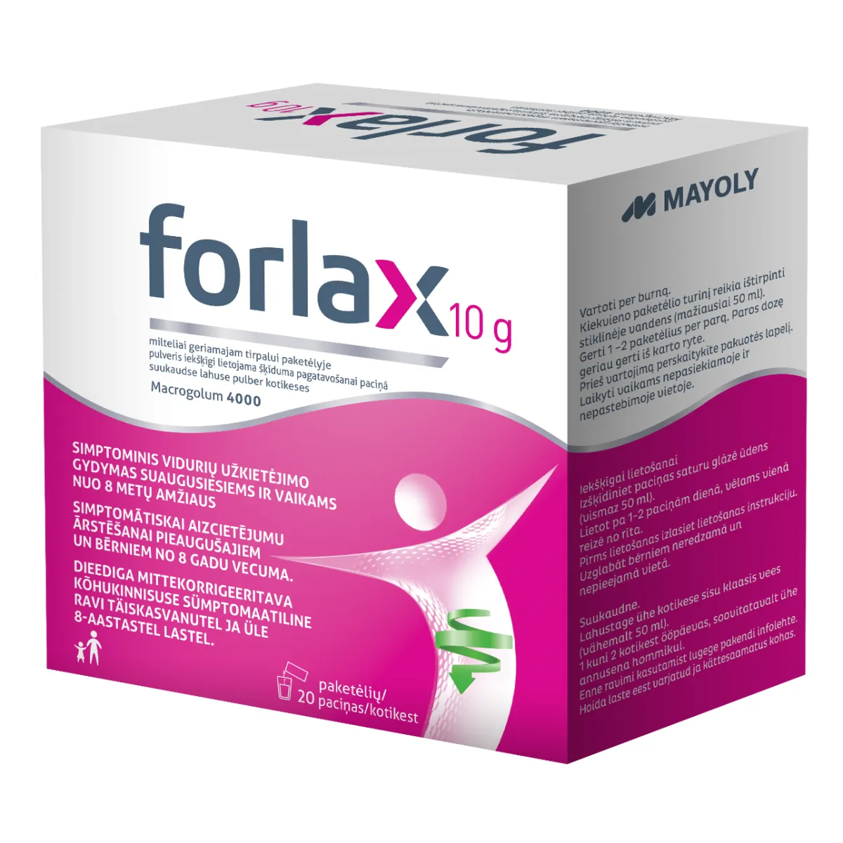 Forlax 10g milteliai geriamajam tirpalui ruošti N20 - 