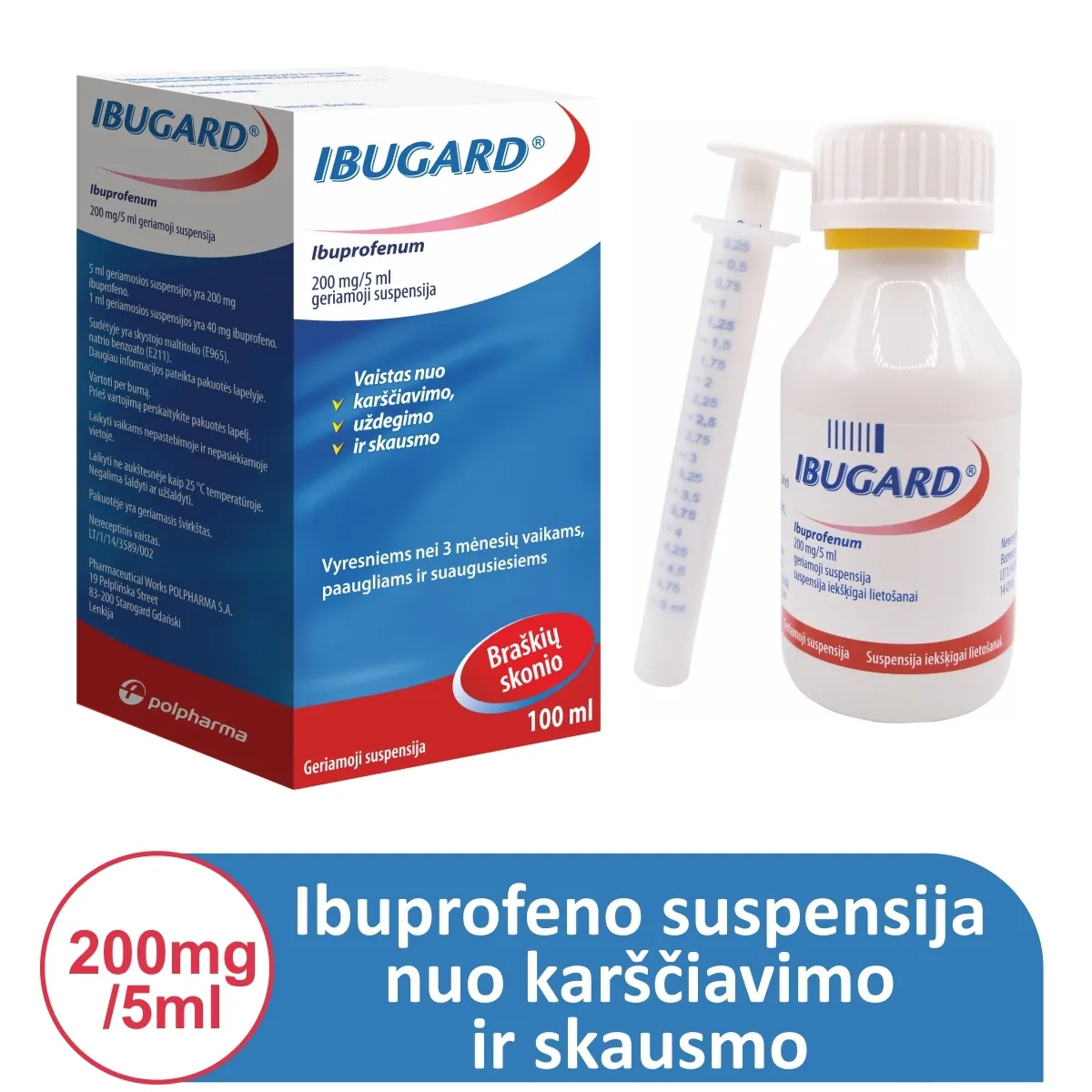 Ibugard 200mg/5ml susp.100ml N1 -  1