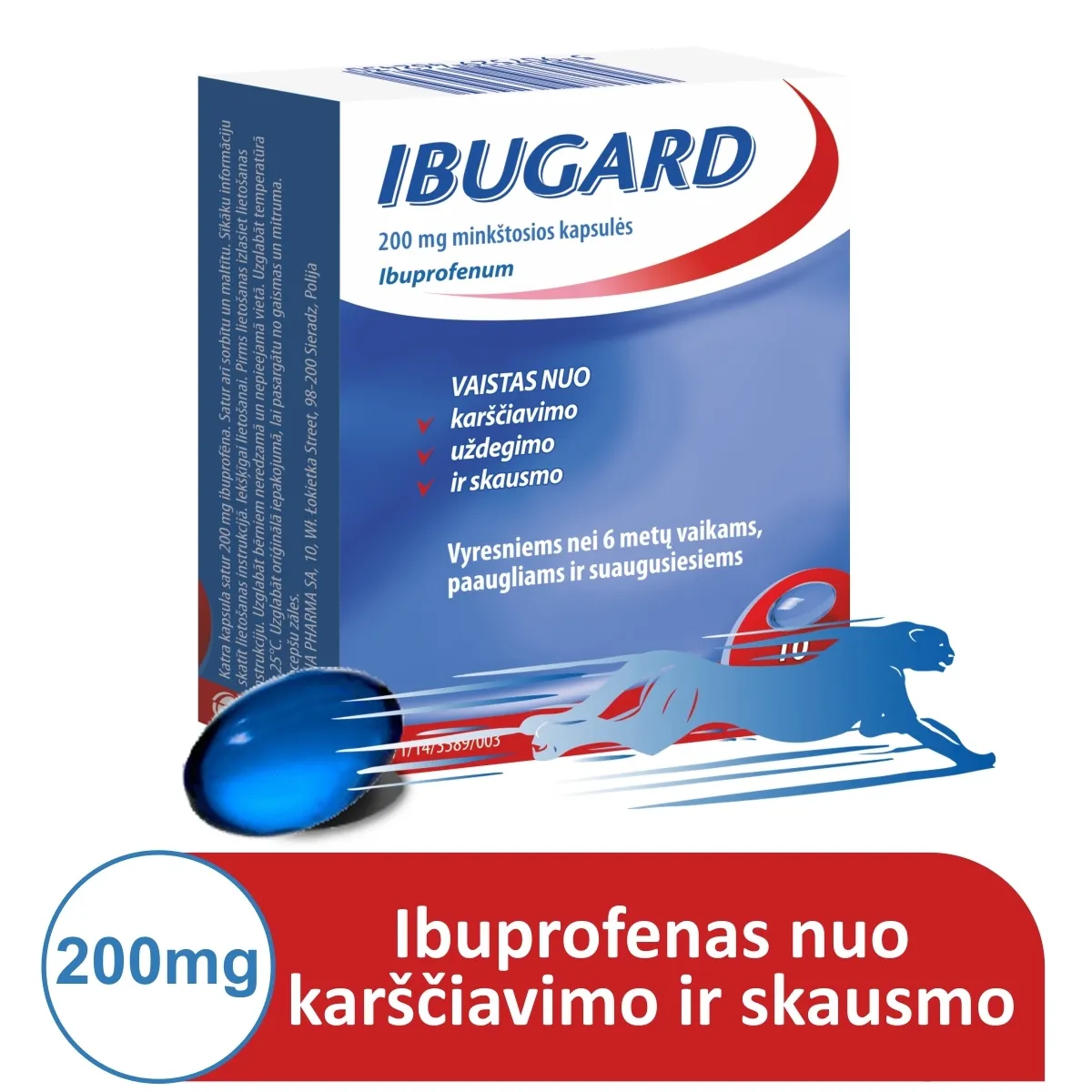 Ibugard 200mg caps. N10 -  1