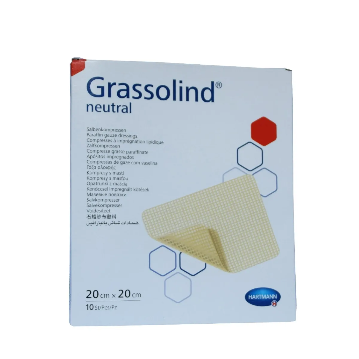 HARTMANN tinklelinis tvarstis GRASSOLIND NEUTRAL, 20 x 20cm, N1 -  1