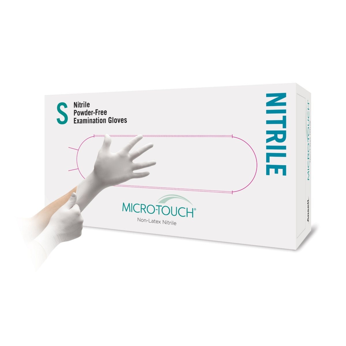 MICRO-TOUCH® nesterilios pirštinės MICRO-THIN™ WHITE NITRILE, S, N200 - 
