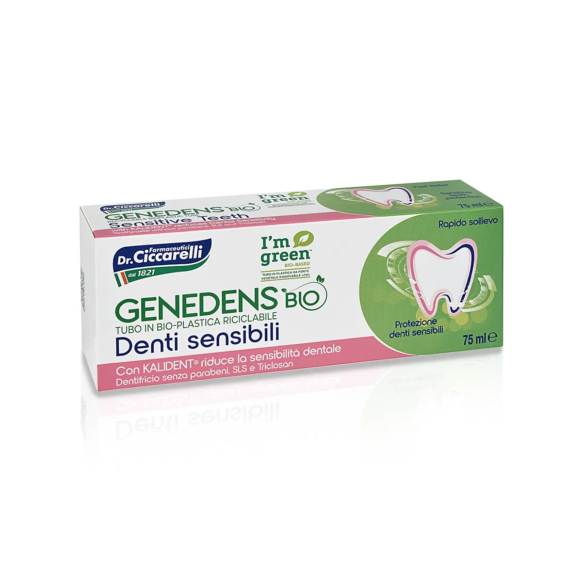 GENEDENS BIO dantų pasta jautriems dantims, 75ml - 