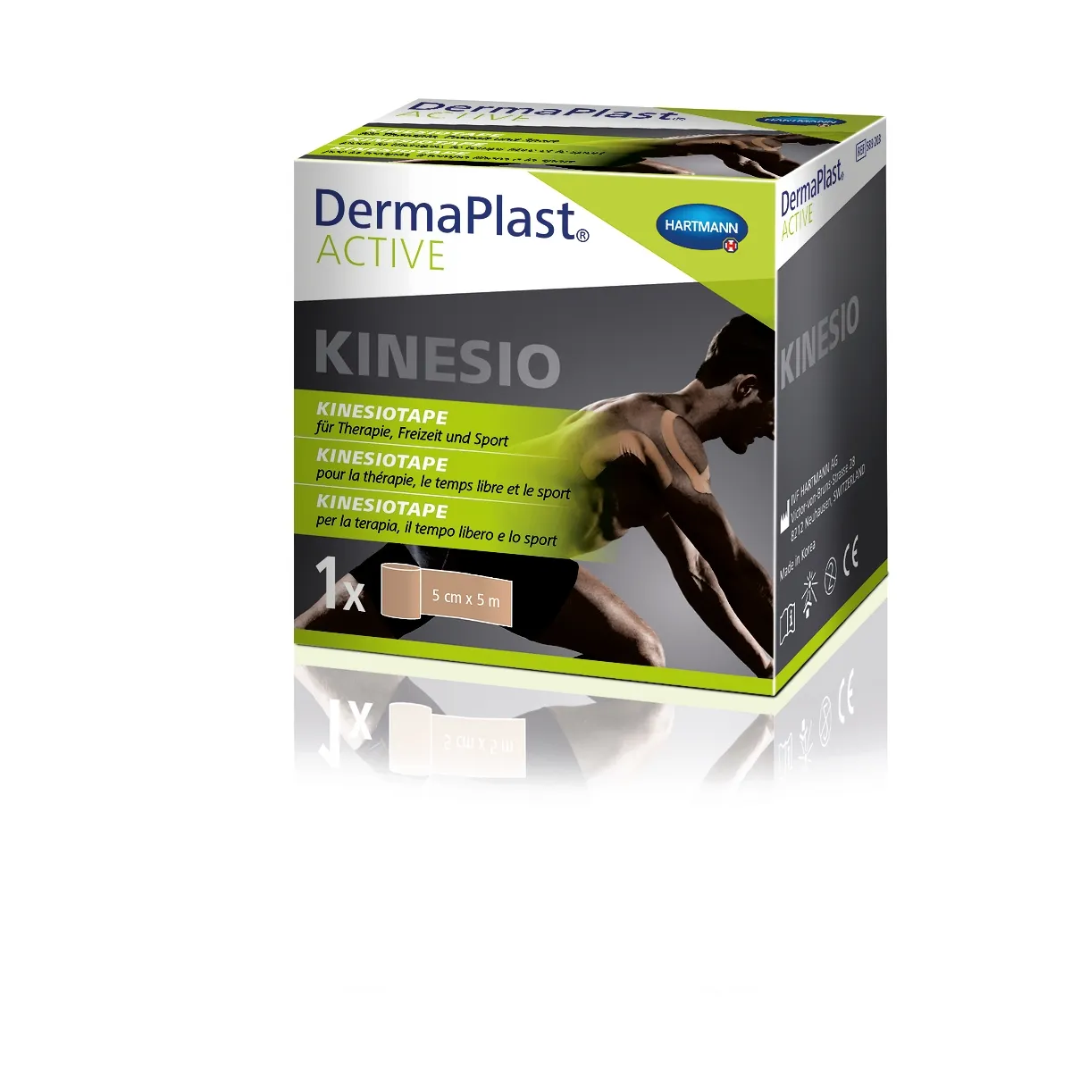 HARTMANN kineziologinis teipas DERMAPLAST ACTIVE kūno spalva 5cmx5m N1 - 