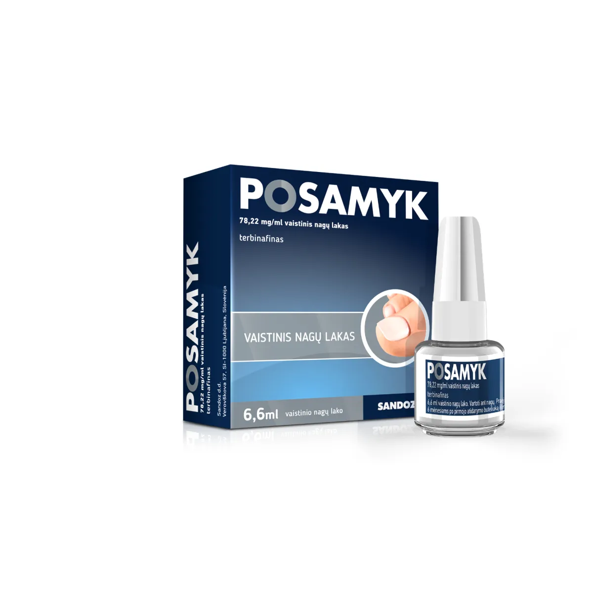 Posamyk 78,22mg/ml vaist.nag.lakas 6,6ml N1 - 