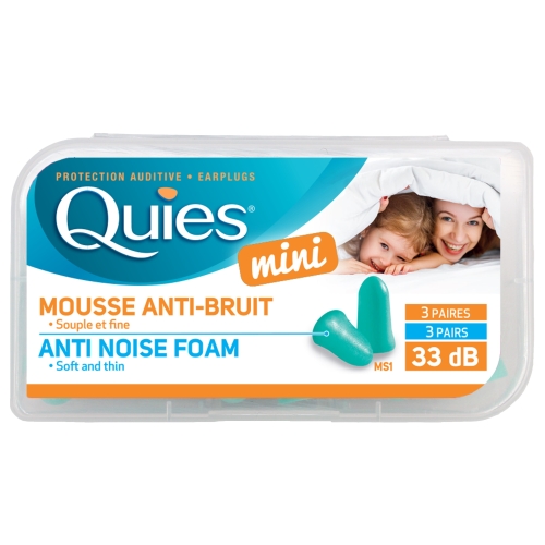 QUIES apsauginiai mini ausų kištukai (tinka vaikams), 3 poros