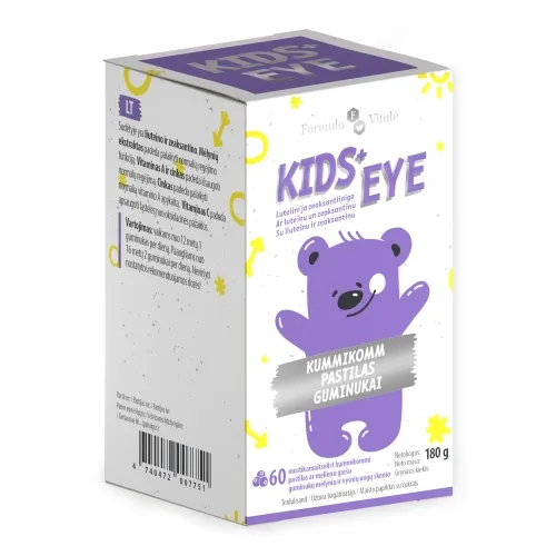 Formula vitale KIDS+ EYE, N60, mėlynių skonio guminukai