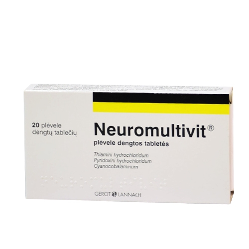 Neuromultivit 100mg/200mg/0.2mg plėvele dengtos tabletės N20