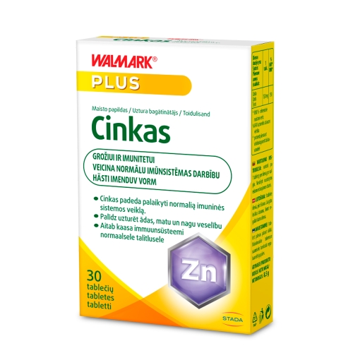Walmark Cinkas 15 mg 30 tablečių