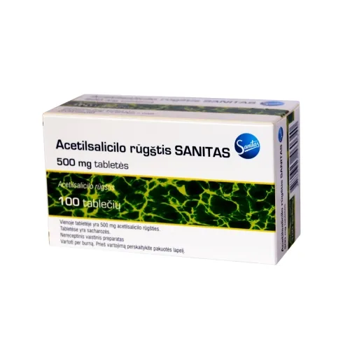 Acetilsalicilo r. Sanitas 500mg tab. N100