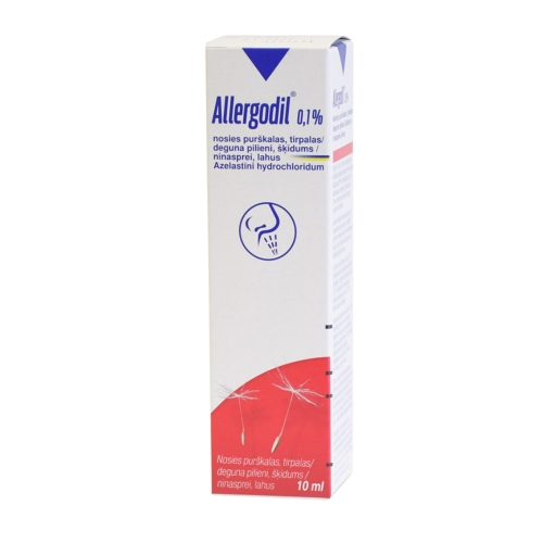 Allergodil 1mg/ml nosies purškalas, tirpalas 10ml