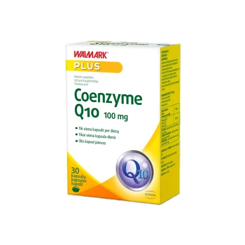 WALMARK COENZYME Q10 MAX (kofermentas) 100 mg, 30 kapsulių