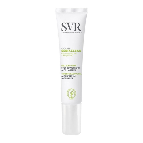 SVR intensyvaus poveikio gelis nuo spuogų SEBIACLEAR CICAPEEL, 15ml