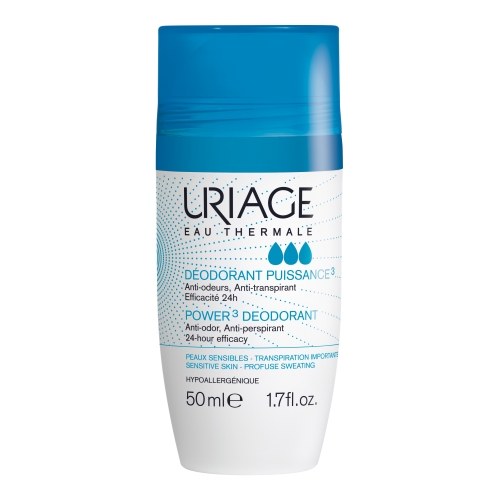 URIAGE rutulinis dezodorantas-antiperspirantas POWER3, 50ml