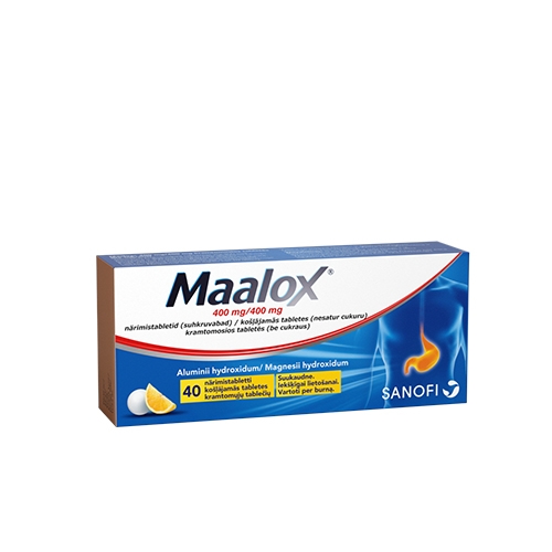 Maalox (be cukraus) kramtomosios tabletės N40