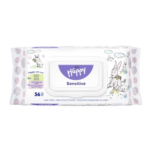 HAPPY drėgnos servetėlės vaikams Aloe Vera Sensitive, N56