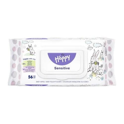 HAPPY drėgnos servetėlės vaikams Aloe Vera Sensitive, N56