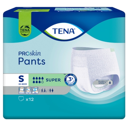TENA sauskelnės kelnaitės PANTS SUPER, S dydis, N12