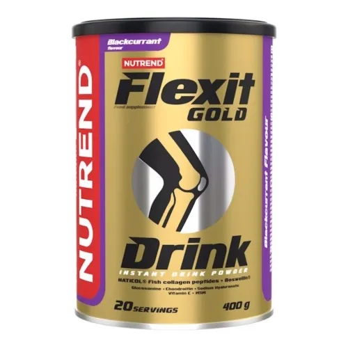 FLEXIT Gold Drink milteliai, juodųjų serbentų skonio, 400g